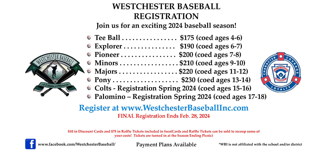 Westchester Baseball Inc > Home